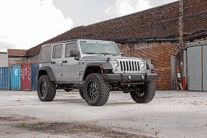 Jeep Wrangler Suspension Lift Kit - Rough Country - M1, 4 Inch Lift, Nitrogen-charged N3, V2 Performance, M1 Monotube - '07-'18 Jeep Wrangler Suspension Lift Kit - Rough Country - M1, 4 Inch Lift, Nitrogen-charged N3, V2 Performance, M1 Monotube - '07-'18